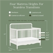 Namesake Liberty 4-in-1 Convertible Spindle Crib in Warm White
