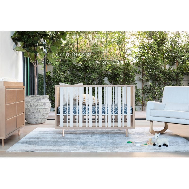 Nursery Works Novella Crib In Stained Ash and Ivory