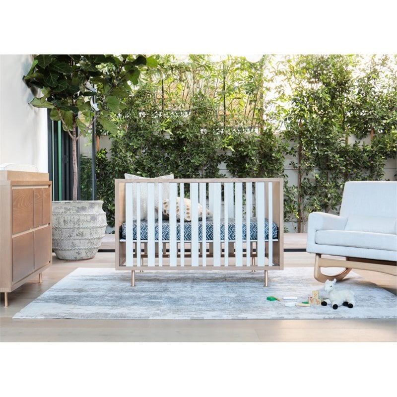 Nursery Works Novella Crib In Stained Ash and Ivory