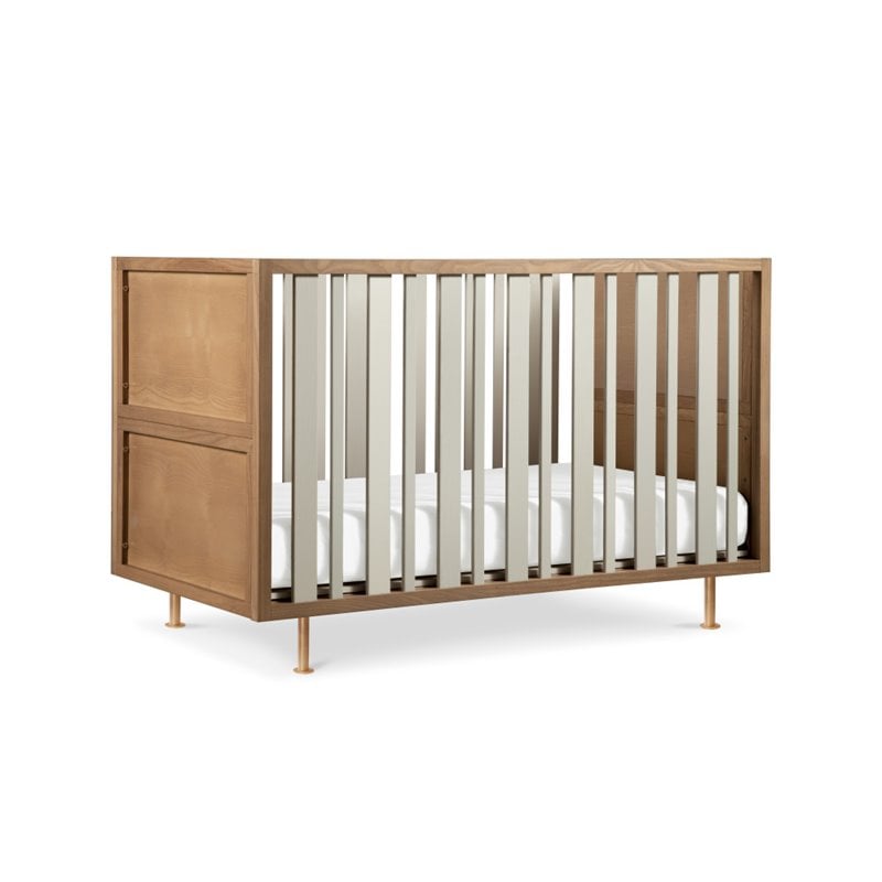 Nursery Works Novella Crib In Stained Ash and Ivory