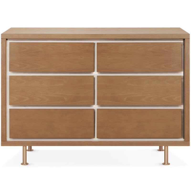 Nursery Works Novella 6 Drawer Baby Dresser in Stained Ash and Ivory