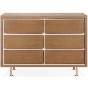 Nursery Works Novella 6 Drawer Baby Dresser in Stained Ash and Ivory