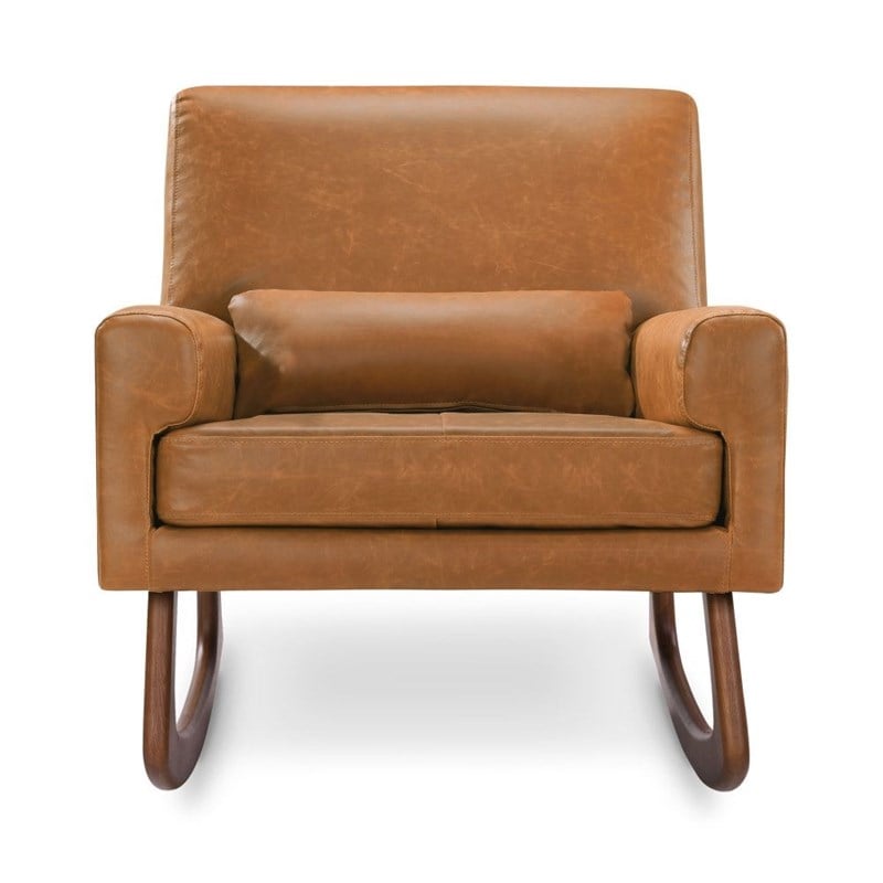 Nursery Works Sleepytime Faux Leather Rocker in Tan