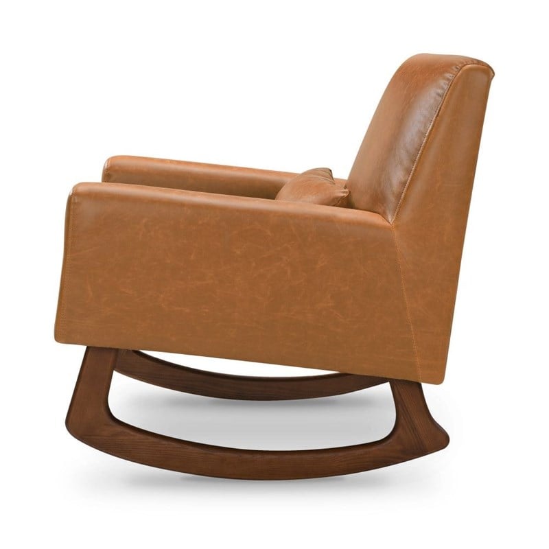 Nursery Works Sleepytime Faux Leather Rocker in Tan