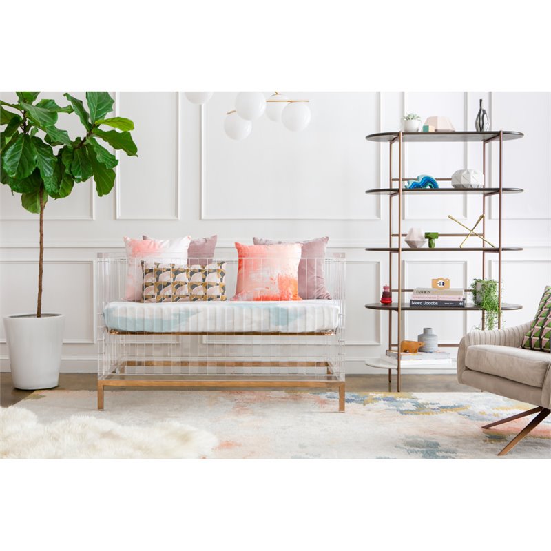 Nursery Works Luma Crib in Acrylic with Rose Gold