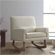 Nursery Works Sleepytime Rocker in Ivory Boucle with Light Legs