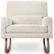 Nursery Works Sleepytime Rocker in Ivory Boucle with Light Legs