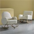 Nursery Works Sleepytime Rocker in Ivory Boucle with Light Legs