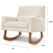 Nursery Works Sleepytime Rocker in Ivory Boucle with Light Legs