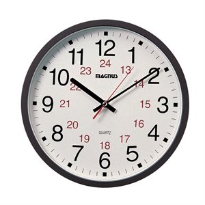 dainolite plastic contemporary 12 - 24 magnus black clock