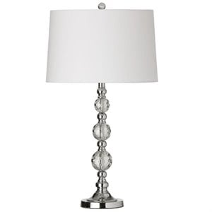 dainolite metal modern 1 light crystal white table lamp