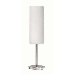 dainolite metal modern 1 light satin chrome table lamp