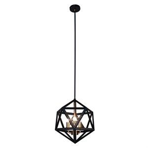 dainolite archello chandelier in black and brass