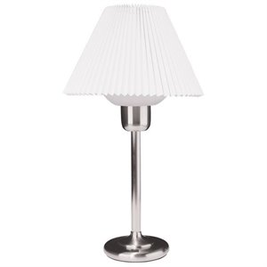 dainolite metal modern 1 light satin chrome table lamp