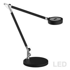 dainolite metal contemporary 4.8 watt black table lamp