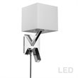 Dainolite Metal Contemporary 2 Light Polished Chrome Wall Lamp