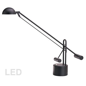 dainolite metal contemporary 8 watt black table lamp