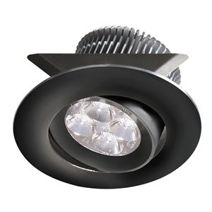 dainolite aluminum modern 24 watt led black led pot light