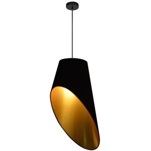 dainolite fabric modern 1 light slanted drum black pendant