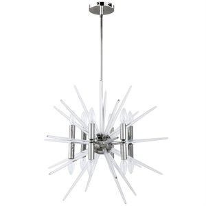 dainolite metal modern 12 light vela polished chrome chandelier