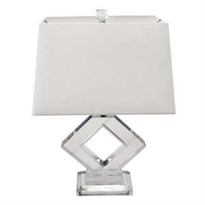 dainolite acrylic contemporary 1 light white table lamp
