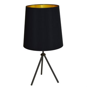 dainolite metal modern 1 light oversized drum matte black table lamp