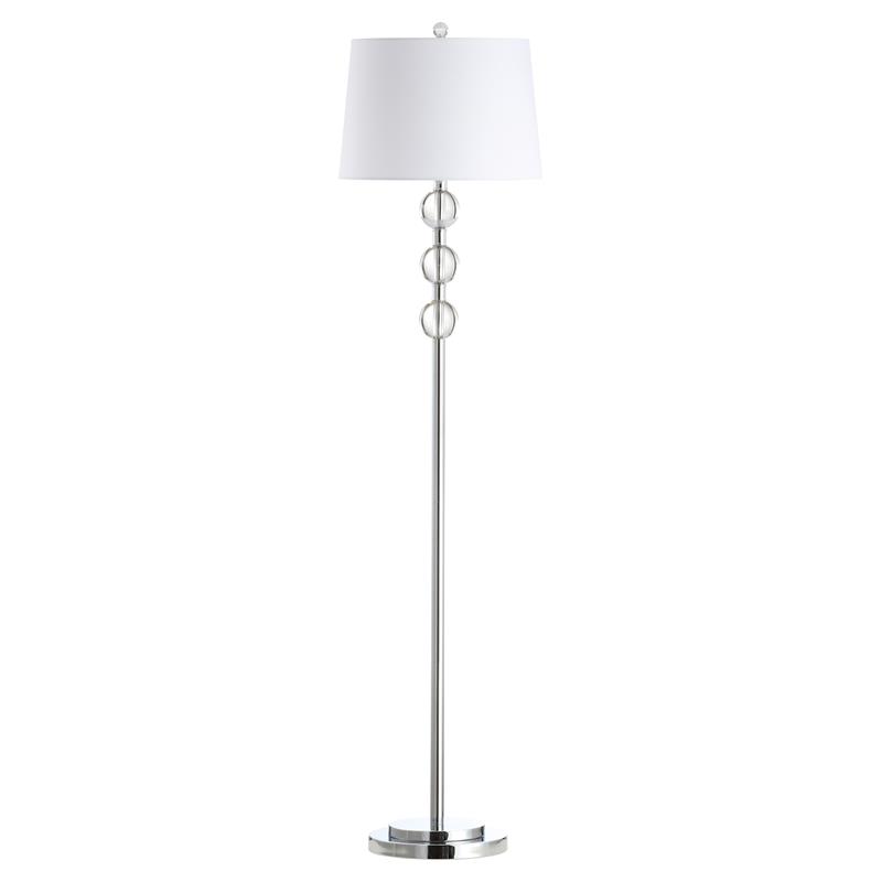 Metal Floor Lamp In Polished Chrome, Dainolite Floor Lamp