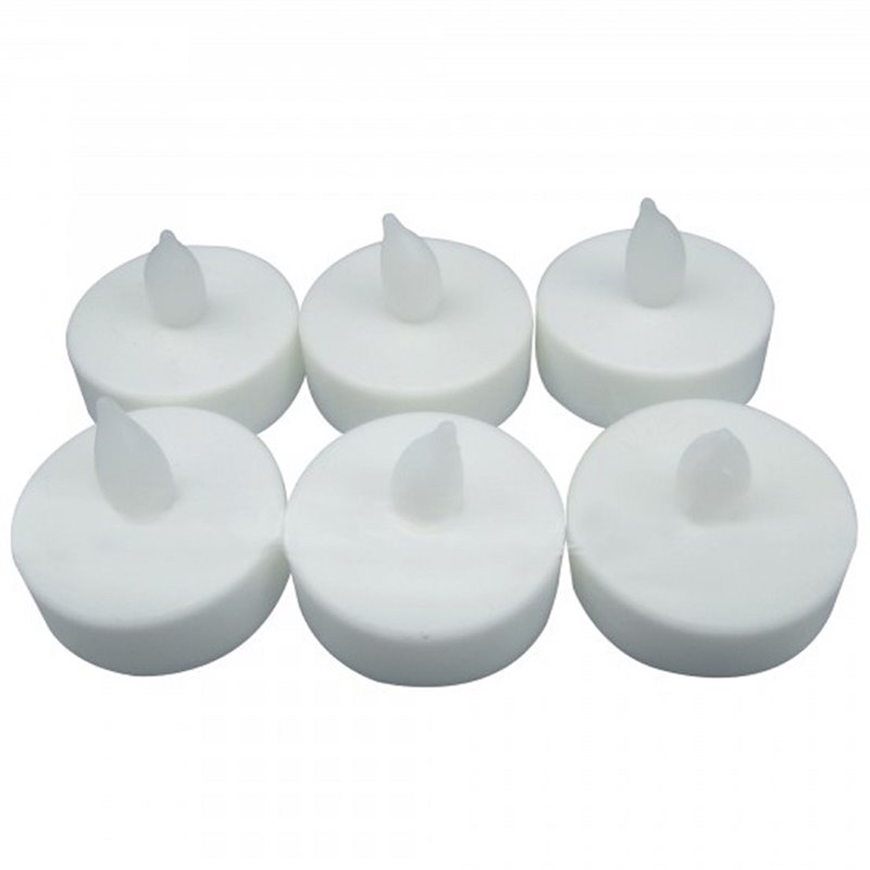 Yosemite Decorative LED Tealight Candle in White (Set of 6)