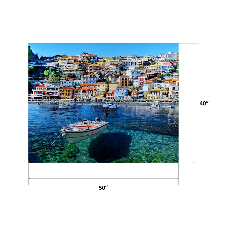 Yosemite Home Decor 'Mediterranean' Glass Photographic Print in Multi-Color