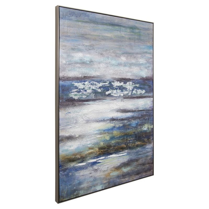 Yosemite Home Decor Azzurro Multi-Color Fabric Canvas Painting
