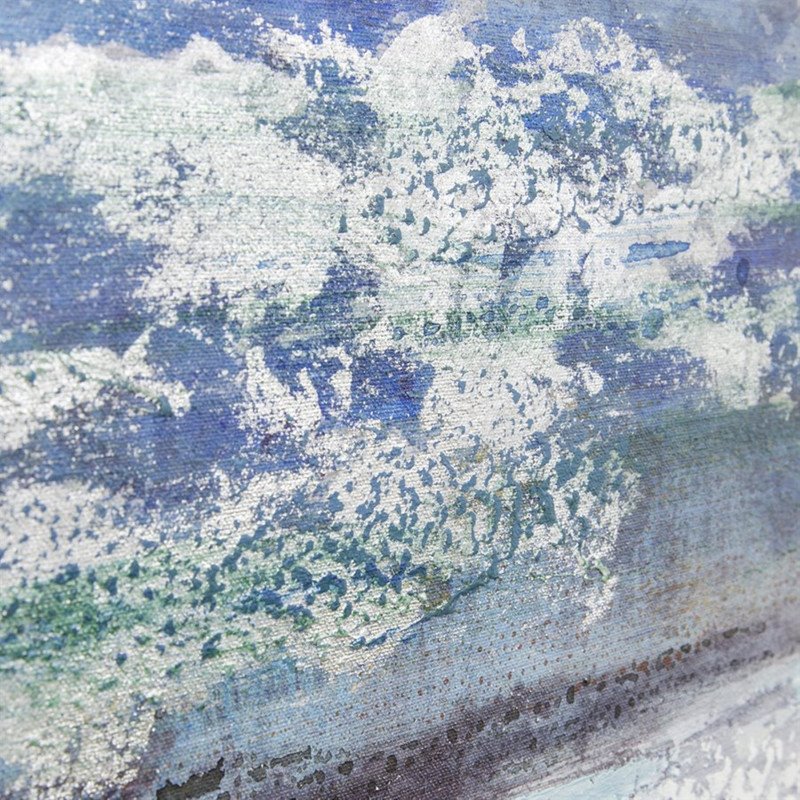 Yosemite Home Decor Azzurro Multi-Color Fabric Canvas Painting