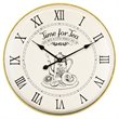 Yosemite 'Time For Tea' Metal Wall Clock in Off White