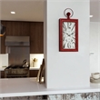 Yosemite Home Decor Waverly Wood Wall Clock in Distressed Red and White Finish