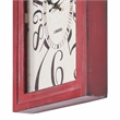Yosemite Home Decor Waverly Wood Wall Clock in Distressed Red and White Finish