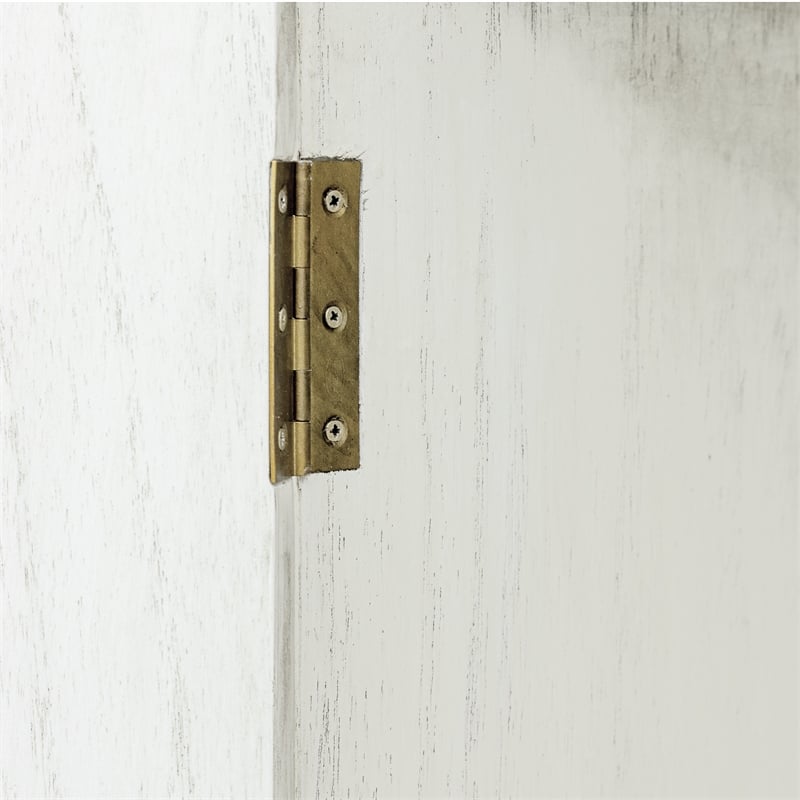 Yosemite Home Decor Ashdla Solid Mindi Wood Accent Cabinet in White
