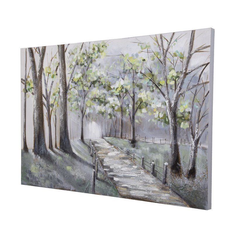 Yosemite Home Decor 'Lighted Path II' Wood Canvas Wall Art in Multi-Color