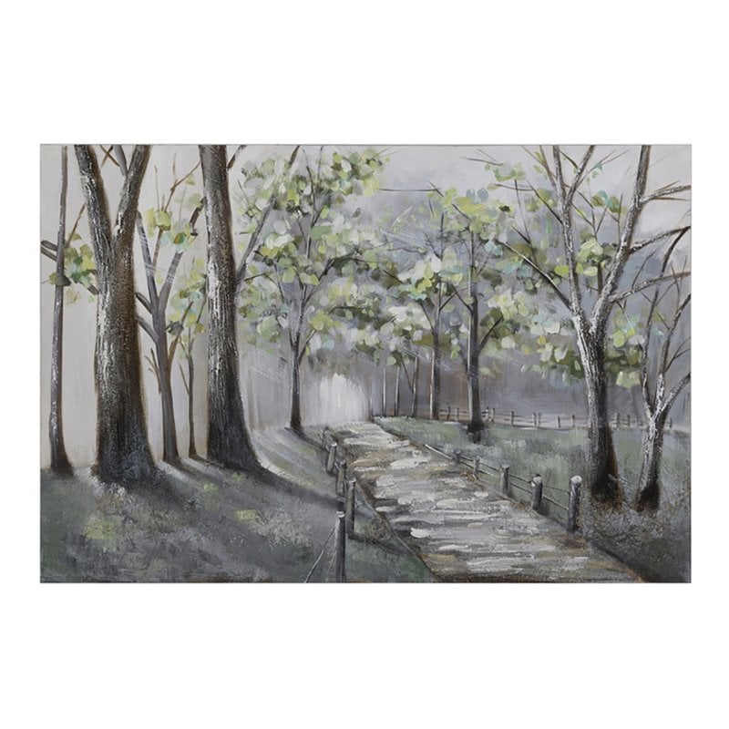Yosemite Home Decor 'Lighted Path II' Wood Canvas Wall Art in Multi-Color