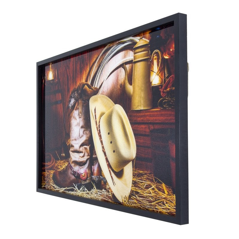 Yosemite Home Decor 'Deep Rooted' Tempered Glass/Wood Photo in Multi-Color