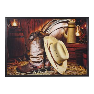 Yosemite Home Decor 'Deep Rooted' Tempered Glass/Wood Photo in Multi-Color