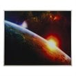 Yosemite Home Decor 'Setting Sun' Tempered Glass/Wood Photo in Multi-Color