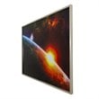Yosemite Home Decor 'Setting Sun' Tempered Glass/Wood Photo in Multi-Color