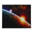 Yosemite Home Decor 'Setting Sun' Tempered Glass/Wood Photo in Multi-Color