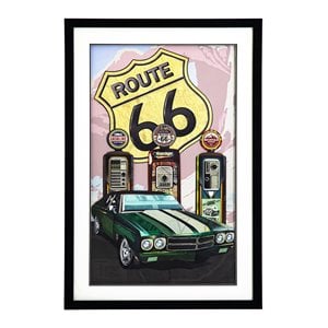 Yosemite Home Decor 'Detroit Legends 2' 3D Collage Glass Wall Art in Multi-Color