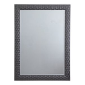 Yosemite Home Decor Axel 41.5&quotx29.5&quot Framed Plastic Wall Mirror in Gray