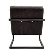 Yosemite Home Decor Emmalee Loft Leather/Cast Iron Accent Chair in Dark Brown