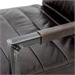 Yosemite Home Decor Emmalee Loft Leather/Cast Iron Accent Chair in Dark Brown