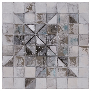 Yosemite Home Decor &quotSky Fractal II&quot Wood Gallery Wrapped Wall Art in Gray