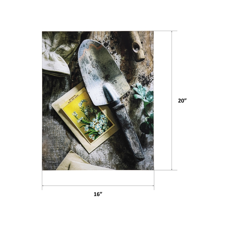 Yosemite Home Decor 'Earthy Charm II' Glass/Wood Photo in Multi-Color