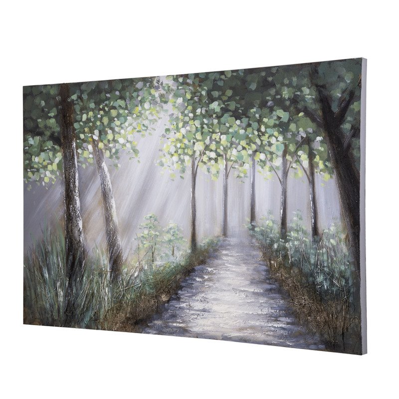 Yosemite Home Decor 'Lighted Path I' Wood Canvas Wall Art in Multi-Color