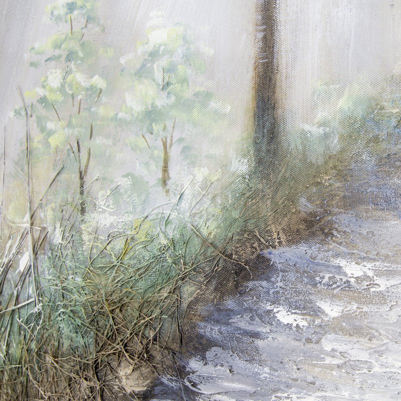 Yosemite Home Decor 'Lighted Path I' Wood Canvas Wall Art in Multi-Color